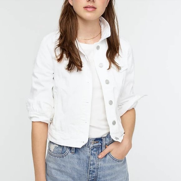 j crew white jean jacket
